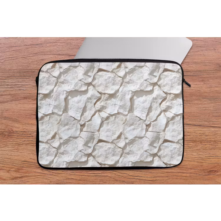 Laptophoes - Structuur - Rots - Wit — 2