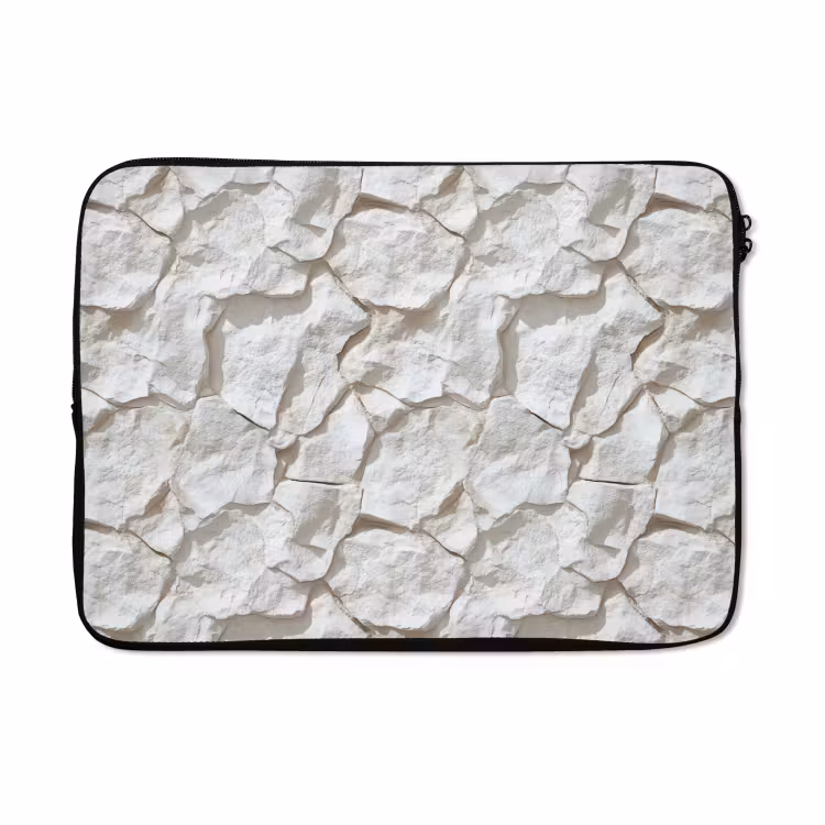 Laptophoes - Structuur - Rots - Wit — 5