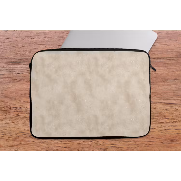Laptophoes - Structuur - Spikkels - Beige — 2