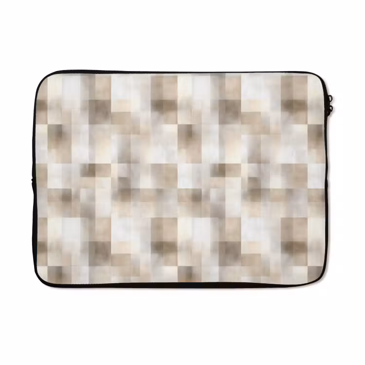 Laptophoes - Textuur - Linnen - Beige — 5