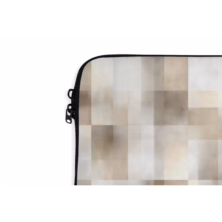 Laptophoes - Textuur - Linnen - Beige — 6