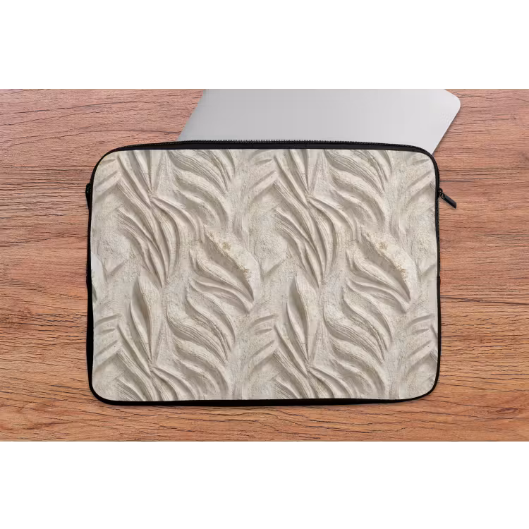 Laptophoes - Textuur - Reliëf - Beige — 2