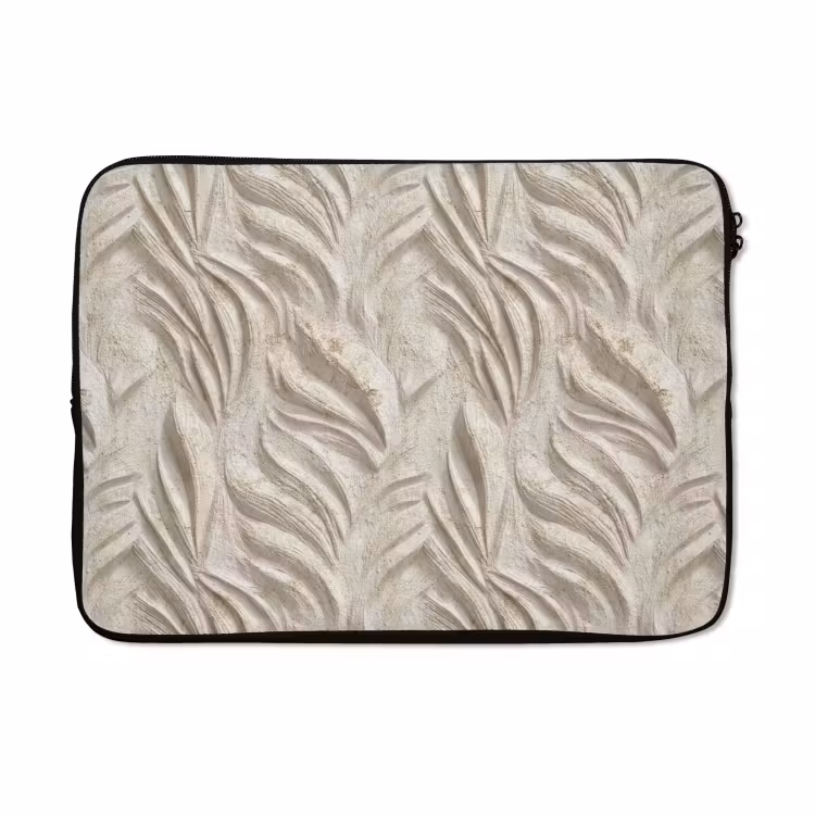 Laptophoes - Textuur - Reliëf - Beige — 5