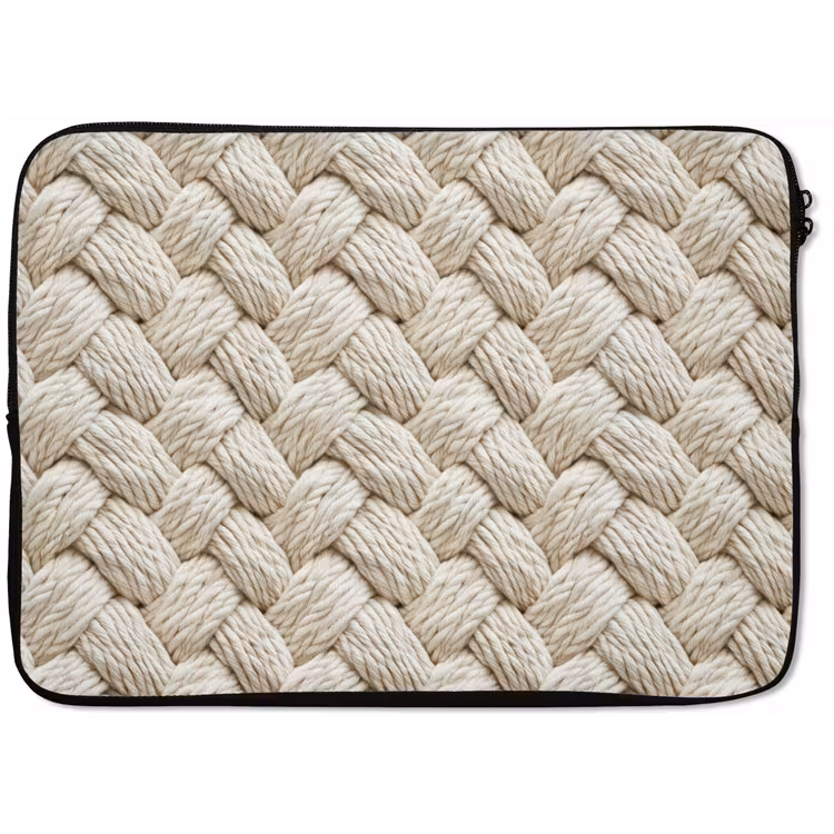 Laptophoes - Touw - Gebreid - Beige — 1