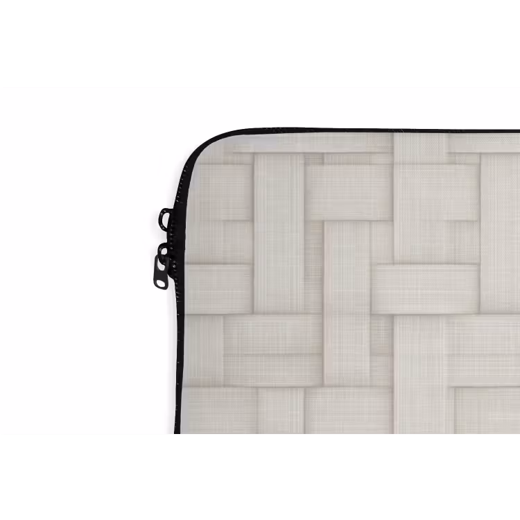Laptophoes - Vlechtwerk - Banen - Beige — 6