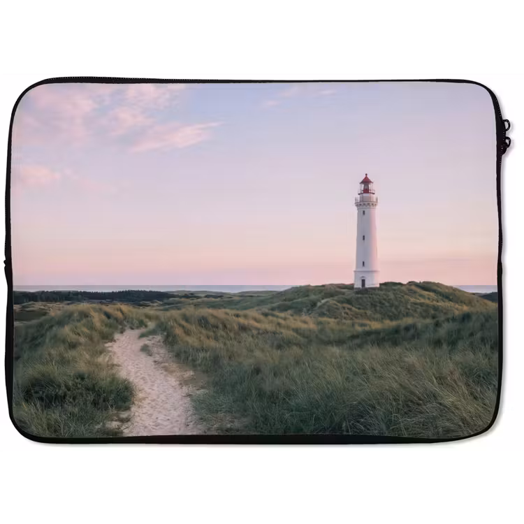 Laptophoes - Vuurtoren - Duinlandschap - Zee — 1