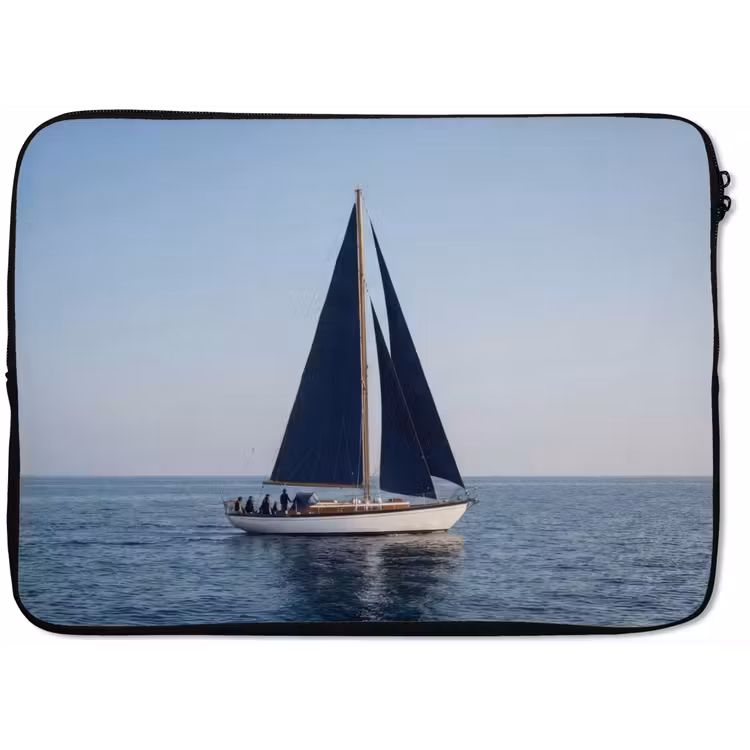 Laptophoes - Zeilboot - Zee - Blauw — 1