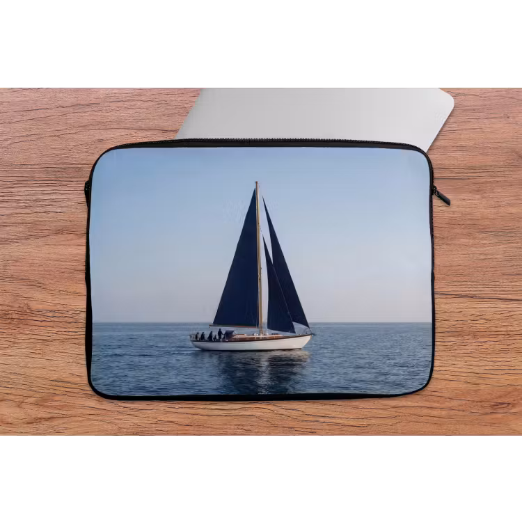 Laptophoes - Zeilboot - Zee - Blauw — 2