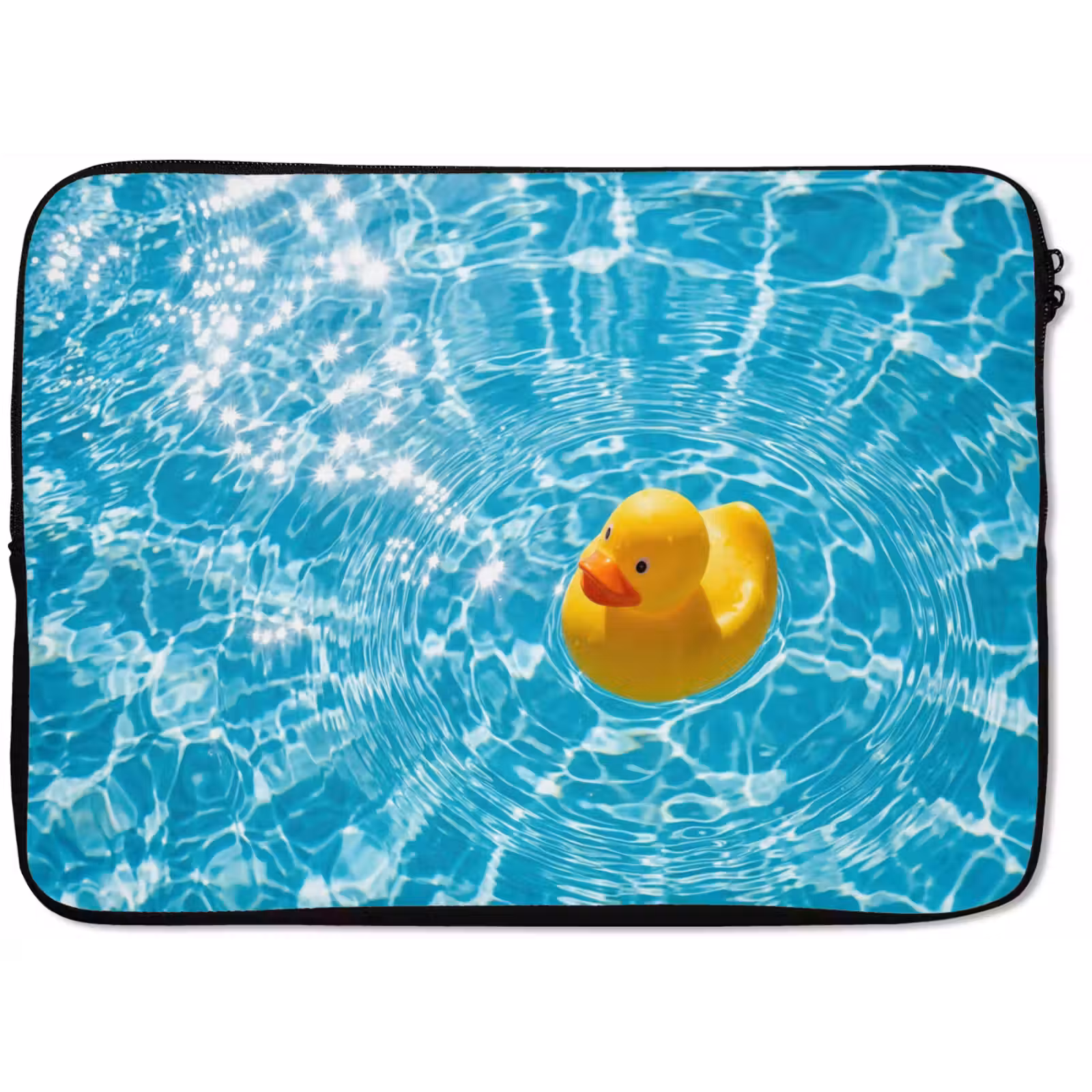 Laptophoes - Badeend - Dobberen - Blauw — 1