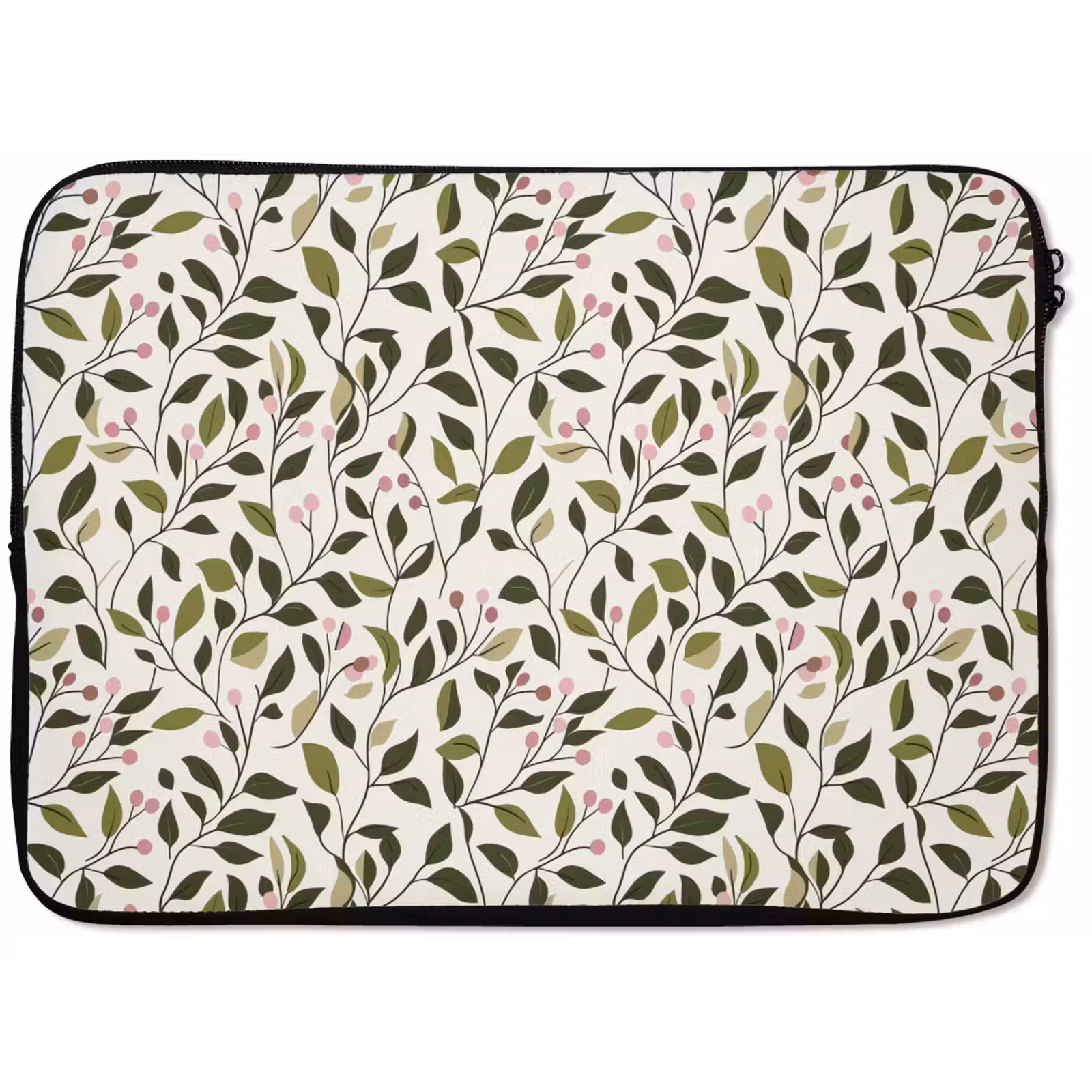 Laptophoes - Bladeren - Bessen - Roze — 1