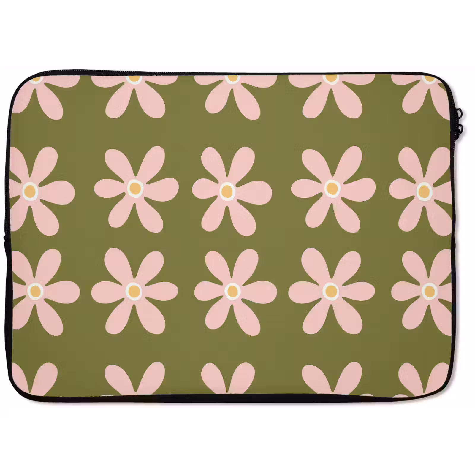 Laptophoes - Bloem - Modern - Groen — 1