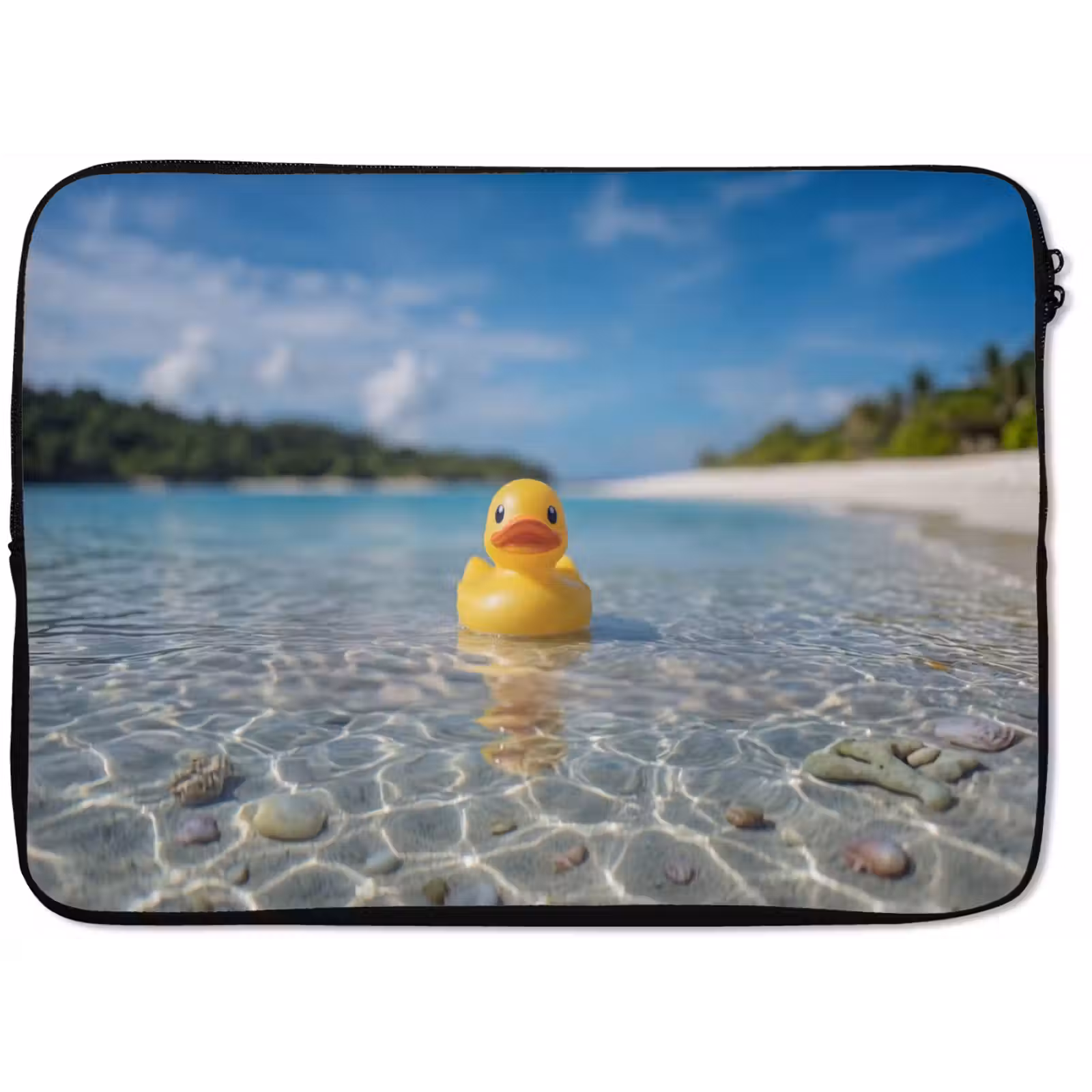 Laptophoes - Tropisch - Badeend - geel — 1