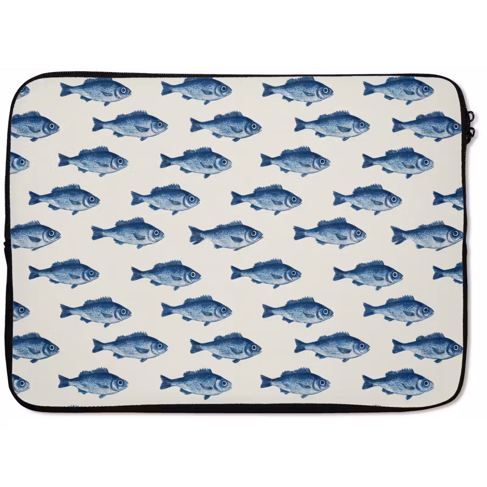 Laptophoes - Vis - Patroon - Blauw — 1