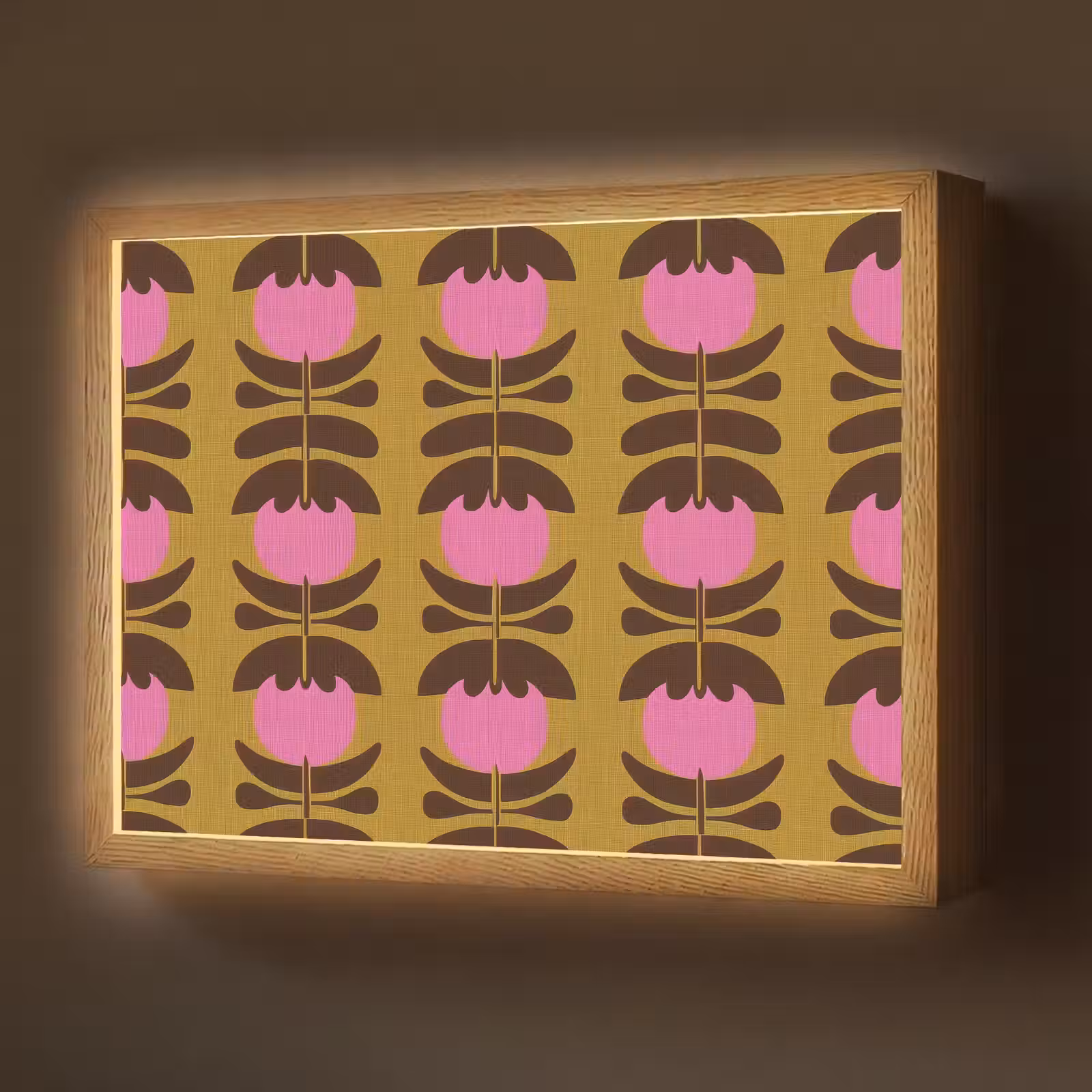 Lightbox - Wandlamp - Abstract - Bloemen - Roze — 1