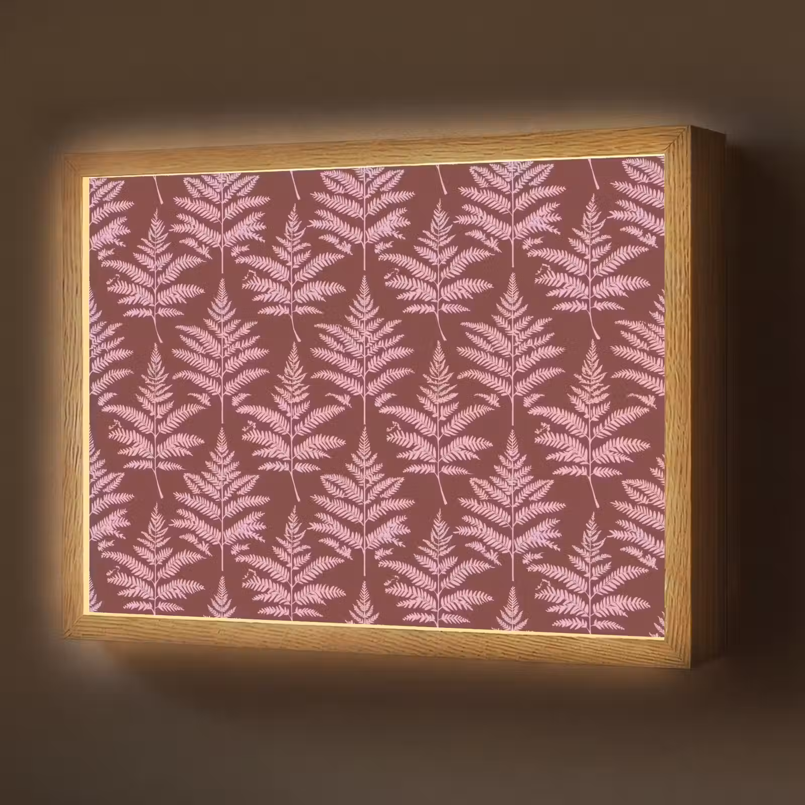 Lightbox - Wandlamp - Blad - Patroon - Paars — 1