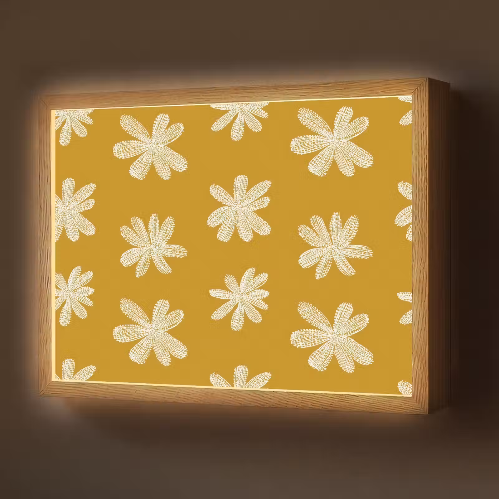 Lightbox - Wandlamp - Bloem - Speels - Okergeel — 1