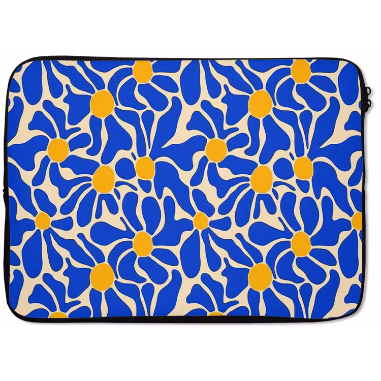 Laptophoes - Abstract - Bloem - Blauw — 1