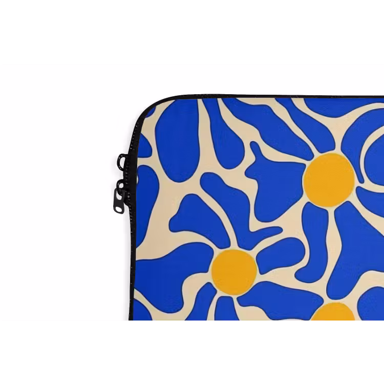 Laptophoes - Abstract - Bloem - Blauw — 6