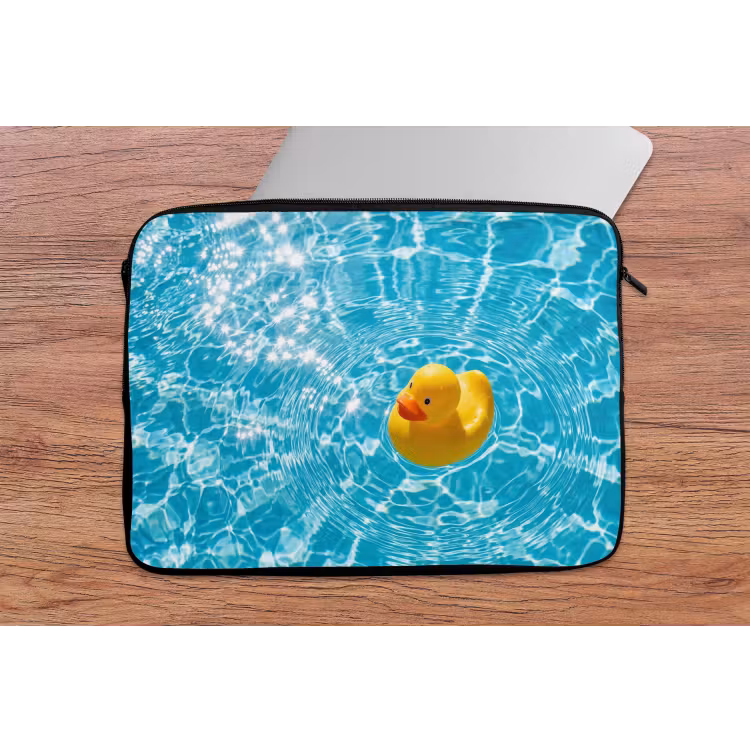 Laptophoes - Badeend - Dobberen - Blauw — 2