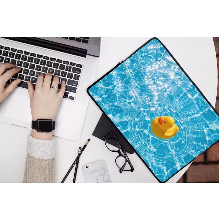 Laptophoes - Badeend - Dobberen - Blauw — 3