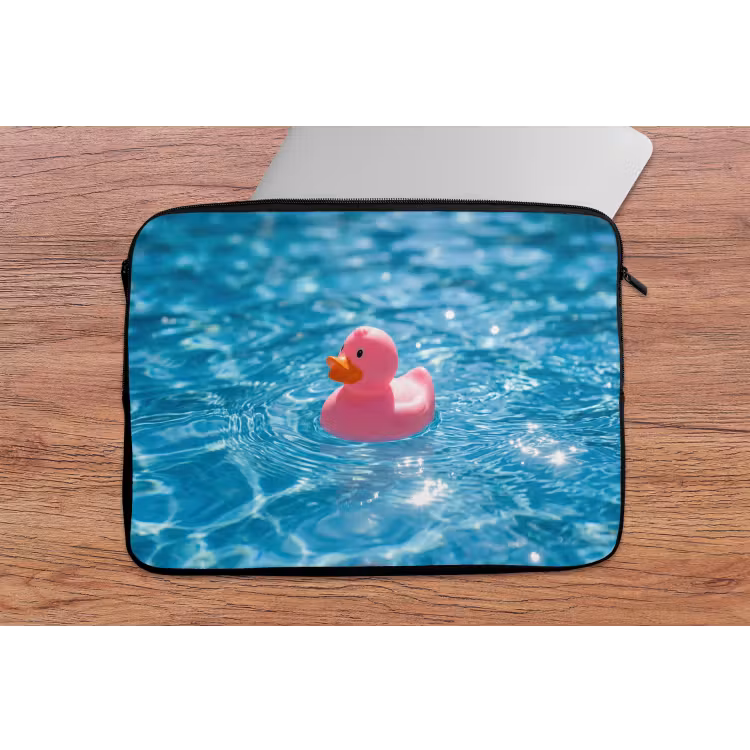 Laptophoes - Badeend - Dobberend - Roze — 2