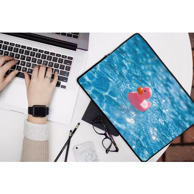 Laptophoes - Badeend - Dobberend - Roze — 3