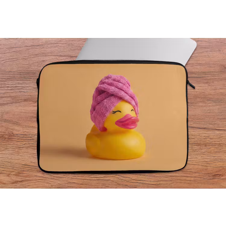 Laptophoes - Badeend - Handdoek - Kleurrijk — 2