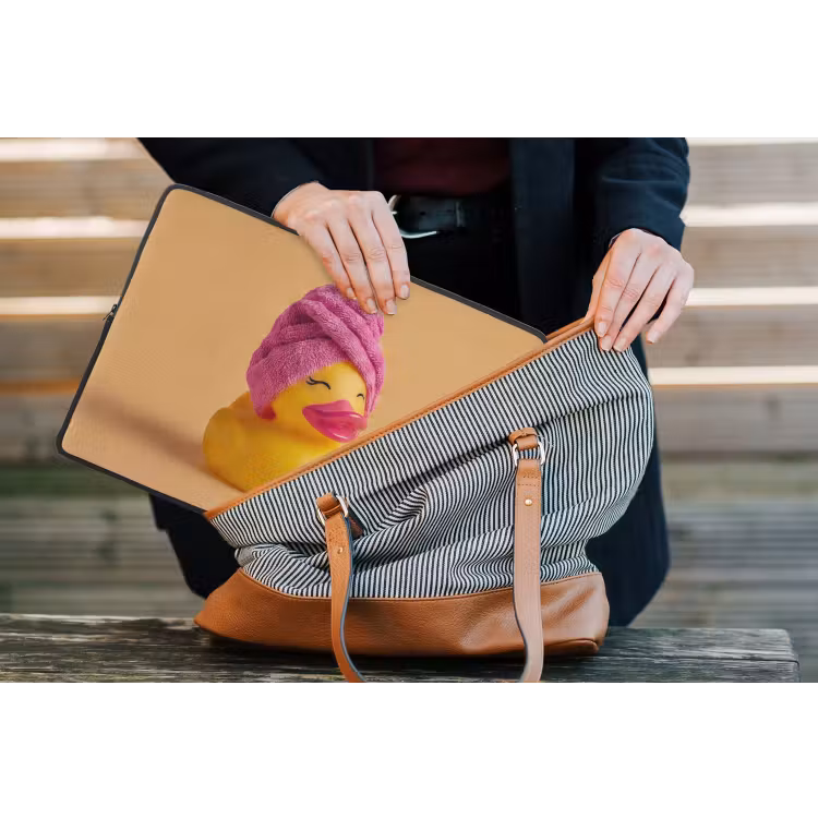 Laptophoes - Badeend - Handdoek - Kleurrijk — 4