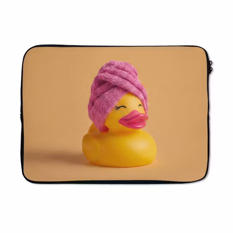 Laptophoes - Badeend - Handdoek - Kleurrijk — 5
