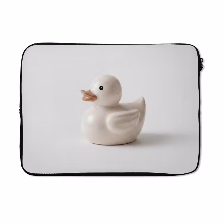 Laptophoes - Badeend - Minimalistisch - Wit — 5
