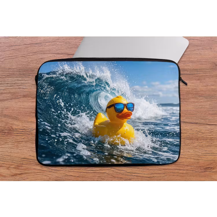 Laptophoes - Badeend - Stoer - Golven — 2
