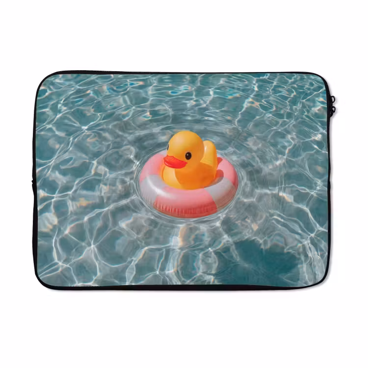 Laptophoes - Badeend - Zwemband - Geel — 5