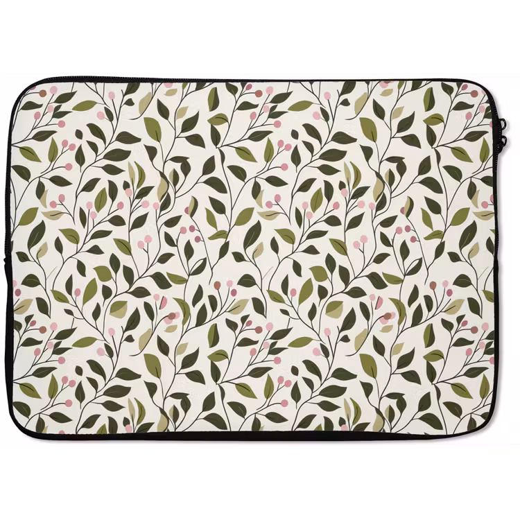 Laptophoes - Bladeren - Bessen - Roze — 1