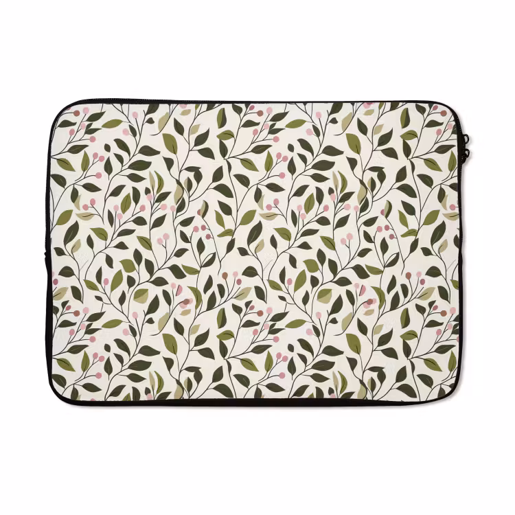 Laptophoes - Bladeren - Bessen - Roze — 5