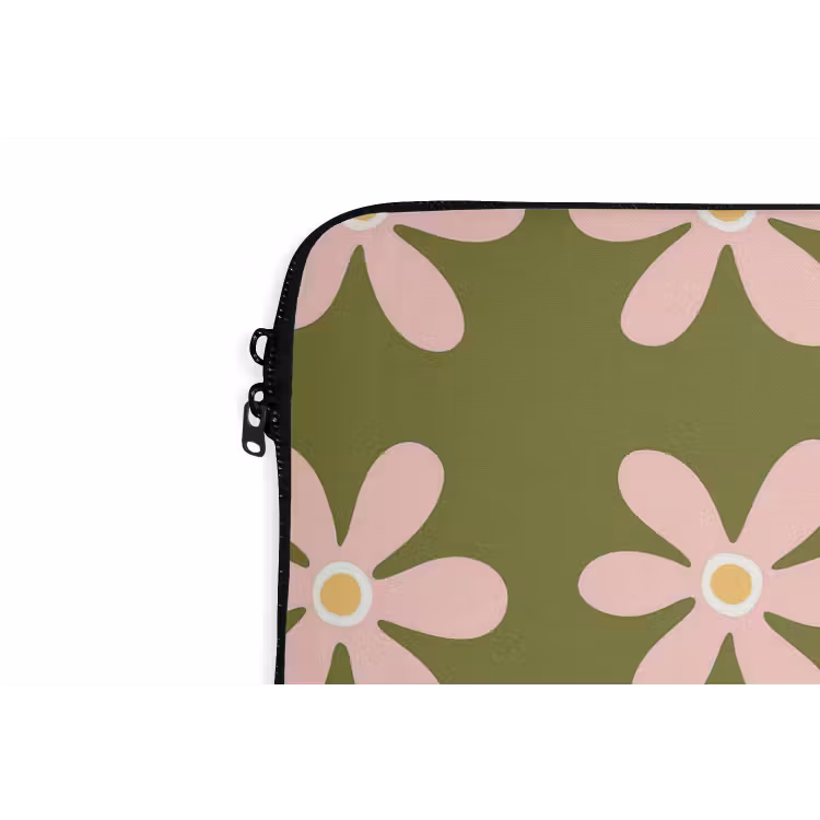 Laptophoes - Bloem - Modern - Groen — 6