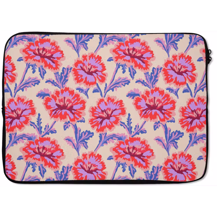 Laptophoes - Bloemen - Patroon - Meerkleurig — 1