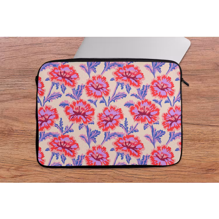 Laptophoes - Bloemen - Patroon - Meerkleurig — 2