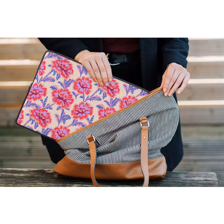 Laptophoes - Bloemen - Patroon - Meerkleurig — 4