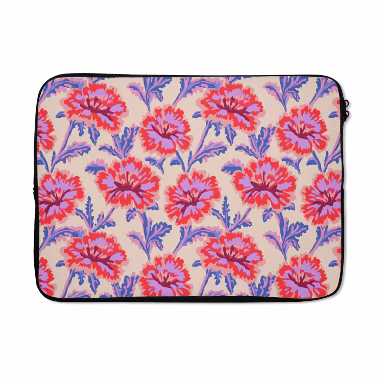 Laptophoes - Bloemen - Patroon - Meerkleurig — 5