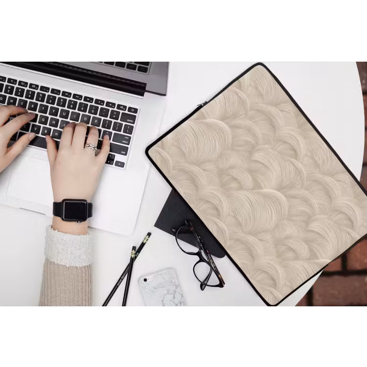 Laptophoes - Bogen - Patroon - Beige — 3
