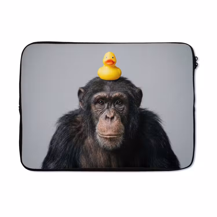 Laptophoes - Chimpansee - Badeend - Grijs — 5