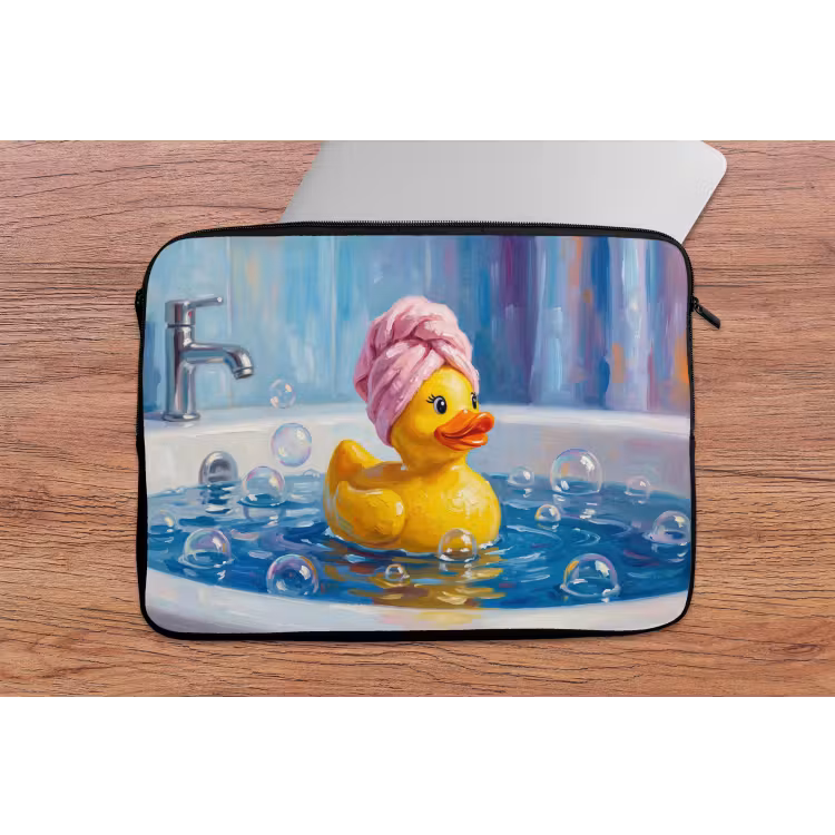 Laptophoes - Creatief - Badeend - Kleurrijk — 2