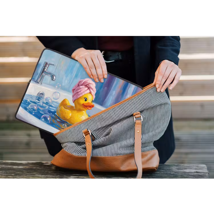 Laptophoes - Creatief - Badeend - Kleurrijk — 4