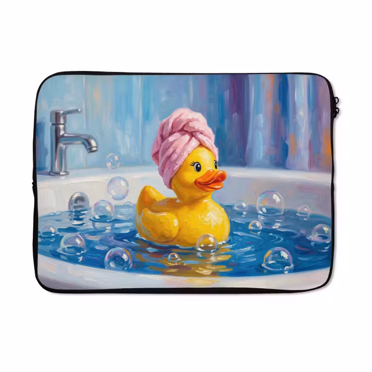 Laptophoes - Creatief - Badeend - Kleurrijk — 5