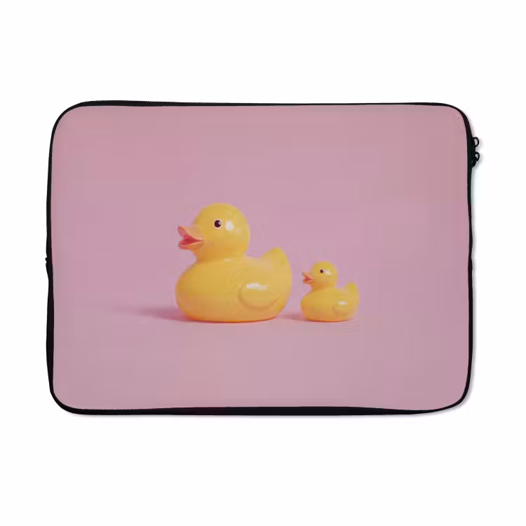 Laptophoes - Eendjes - Vrolijk - Roze — 5
