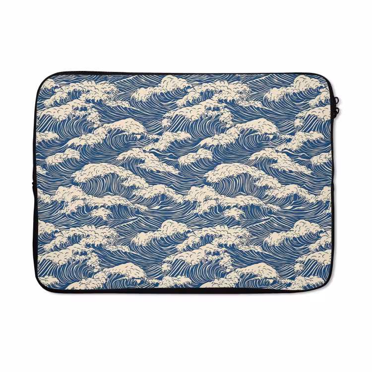 Laptophoes - Golven - Klassiek - Blauw — 5