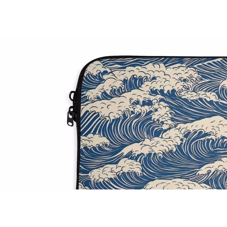 Laptophoes - Golven - Klassiek - Blauw — 6