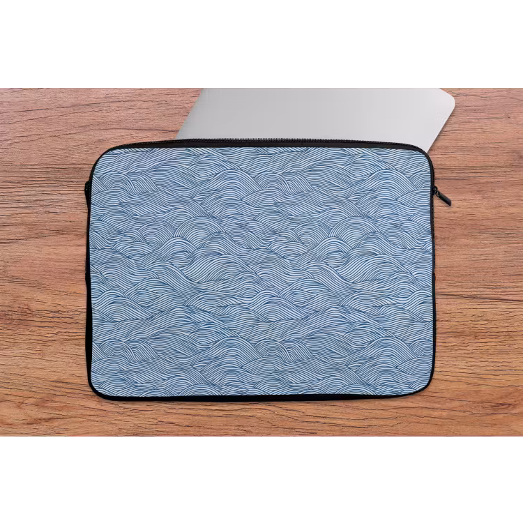 Laptophoes - Golven - Ritmisch - Blauw — 2