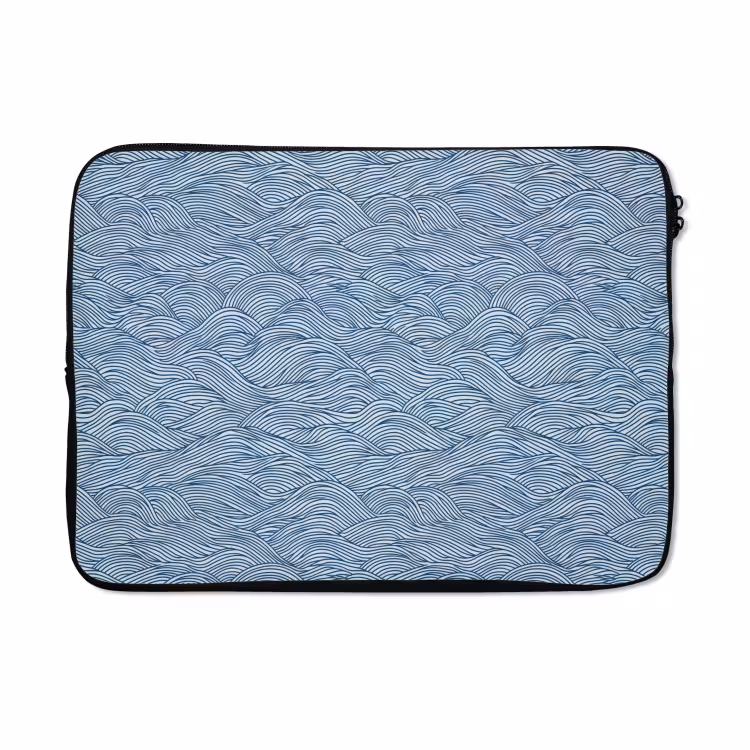 Laptophoes - Golven - Ritmisch - Blauw — 5