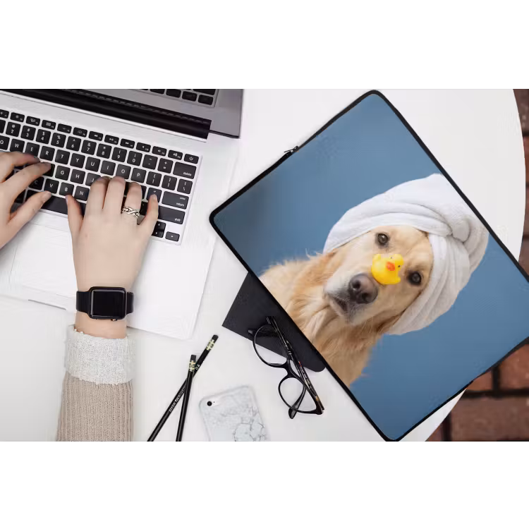 Laptophoes - Hond - Badeend - Geel — 3